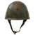 Original WWII Italian “Aerofonista” Ear Cut Out Radio Operator’s M33 Helmet with Fake Camouflage Paint & Stencil - Liner & Reproduction Chinstrap Original Items