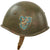 Original WWII Italian Regia Marina Navy M33 Helmet with Interesting Painted Naval Unit Insignia - Torn Liner & Chinstrap Original Items