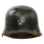 Original German WWII M34 Civic Square Dip Helmet with Replica BMW Werkschutz Factory Protection Brigade Decals Original Items