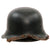 Original German WWII M34 Square Dip NSDAP Double Decal Civic Police Steel Helmet with 57cm Liner & Torn Chinstrap - Ordnungspolizei Original Items