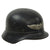 Original German WWII Luftschutz Civil Air Defense Beaded M40 Helmet with Worn 57cm Liner - Stamped Q64 Original Items