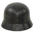 Original German WWII Luftschutz Civil Air Defense Beaded M40 Helmet with Worn 57cm Liner - Stamped Q64 Original Items