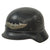Original German WWII Luftschutz Civil Air Defense Beaded M40 Helmet with Worn 57cm Liner - Stamped Q64 Original Items