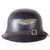 Original German WWII M38 Luftschutz Beaded Gladiator Air Defense Helmet with Single Piece Shell, 55cm Liner, and Chinstrap Original Items