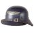 Original German WWII M38 Luftschutz Beaded Gladiator Air Defense Helmet with Single Piece Shell, 55cm Liner, and Chinstrap Original Items