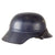Original German WWII M38 Luftschutz Beaded Gladiator Air Defense Helmet with Single Piece Shell, 55cm Liner, and Chinstrap Original Items