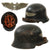 Original German WWII Early Commercial M34 Civic Square Dip Luftschutz Air Defense Steel Helmet Original Items