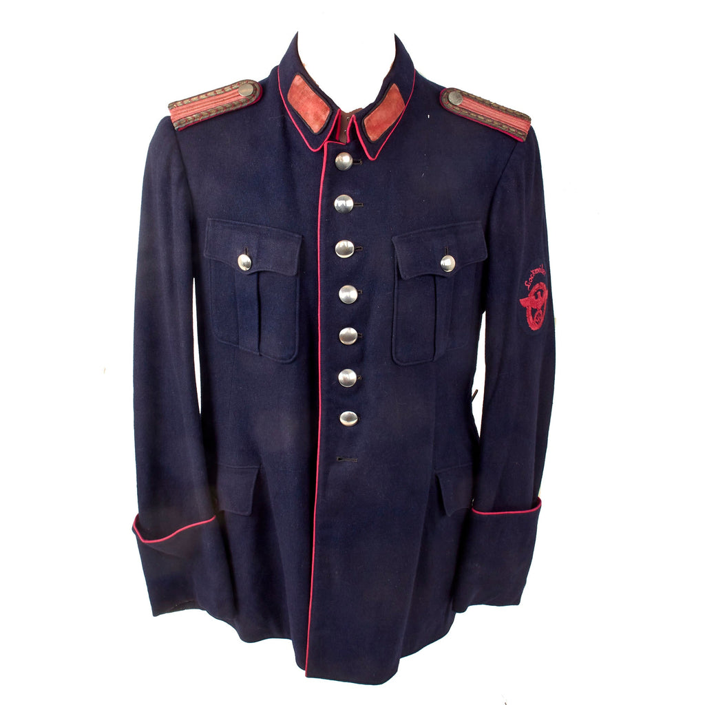 Original German WWII Lockweiler Feuerschutzpolizei Fire Protection Police Wachtmeister NCOs M36 Uniform Tunic Original Items