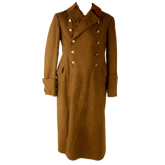 Original WWII German Brown Wool Mantel Greatcoat - As Used by NSDAP, SA, NSKK, and Others Original Items