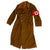 Original WWII German NSDAP and SA Brown Wool Mantel Greatcoat with Armband and RZM Tag - Sturmabteilung Original Items
