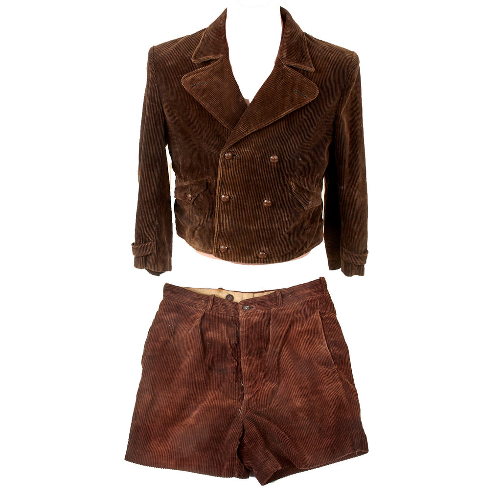 Original German WWII HJ League of German Girls Corduroy Uniform Climbing Vest and Shorts - BDM JM Kletterweste Original Items
