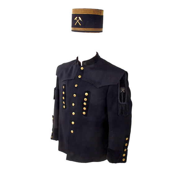 Original German WWII Miner’s Association Parade Uniform Tunic with Cap by Carl Henkel of Bielefeld Original Items
