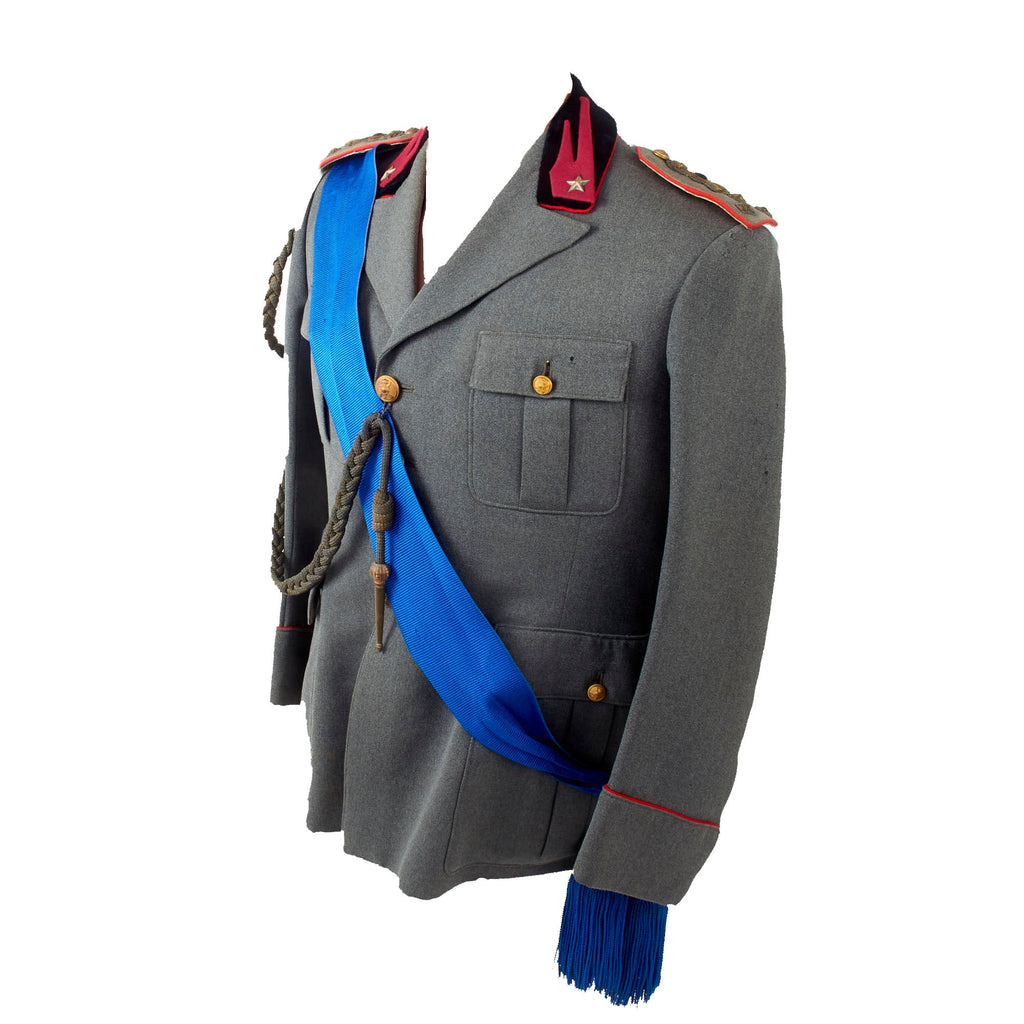 Original Italian WWII Capitano Infantry Officer’s Uniform with Aiguillette and Sash Original Items