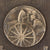 Original German WWII Heer Army Artillery Western Front 1939 Wartime Christmas Wall Plaque on Wooden Backing - 4 1/4" x 6 1/4" Original Items