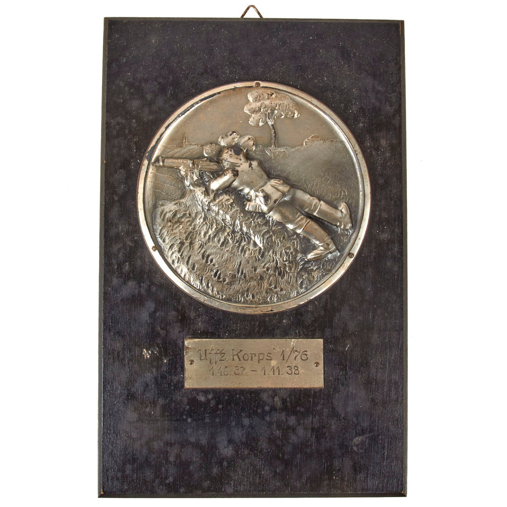 Original German Pre WWII Unteroffizier NCO Machine Gun Training Wall Plaque - 6 1/4" x 9 3/4" Original Items