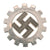 Original German WWII DAF Labor Front Aluminum Wall Sign, 20cm Diameter, Deutsche Arbeitsfront