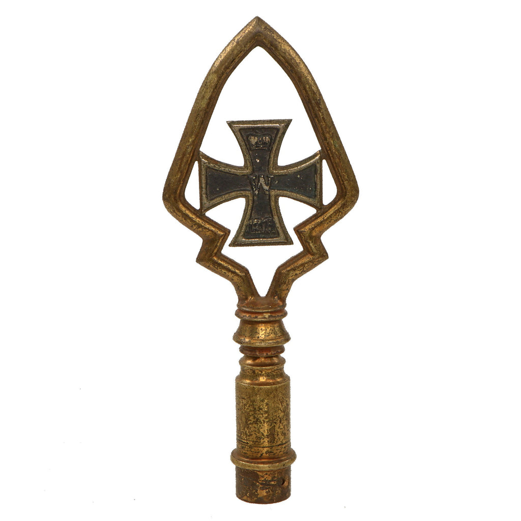 Original German Pre WWII Veteran's Association Brass Flag Pole Finial "Topper" with Socket Original Items