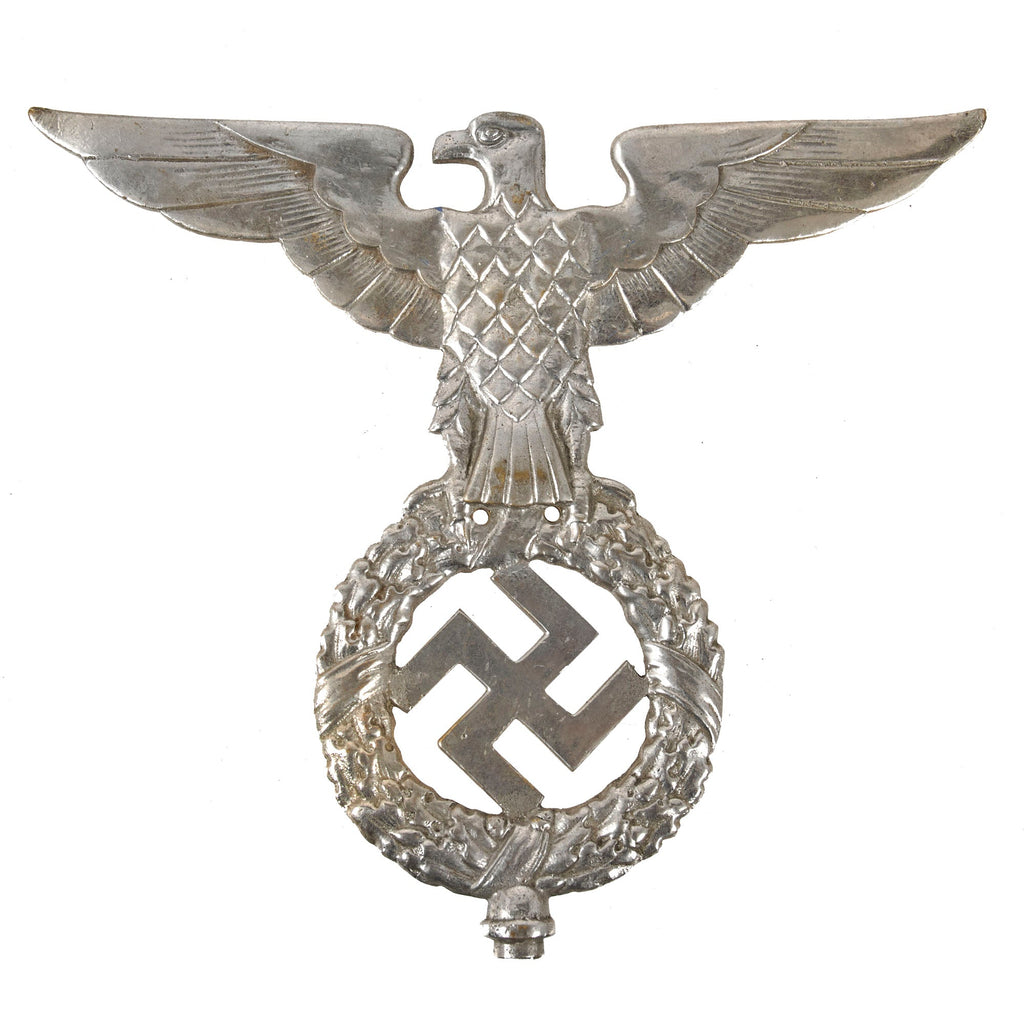 Original German WWII NSDAP National Socialist Party First Pattern Flag Pole Finial "Topper" - Plated Brass Original Items