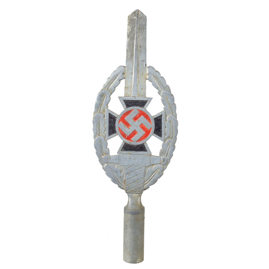 Original German WWII NSKOV National Socialist State War Victim's Care Flag Pole Finial by Otto Gahr Original Items
