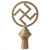 Original German WWII NSDAP National Socialist Party Brass Flag Pole Finial "Topper" Original Items