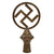 Original German WWII NSDAP National Socialist Party Brass Flag Pole Finial "Topper" Original Items