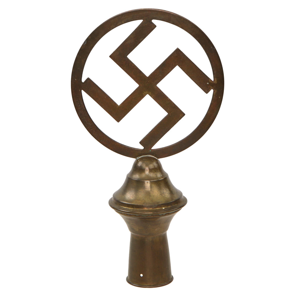 Original German WWII NSDAP National Socialist Party Brass Flag Pole Finial "Topper" Original Items