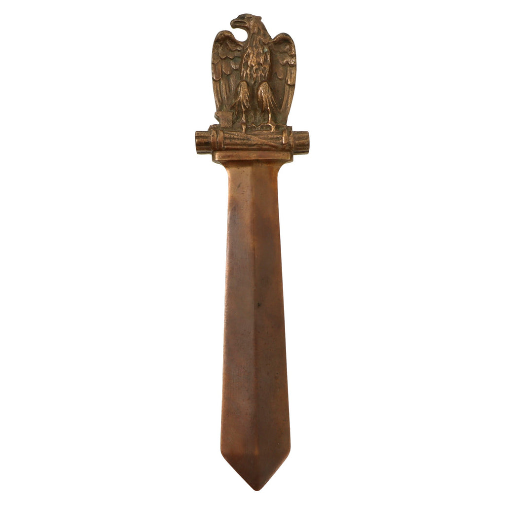 Original Italian WWII Fascist Bronze Letter Opener - 9 ¾” Long Original Items