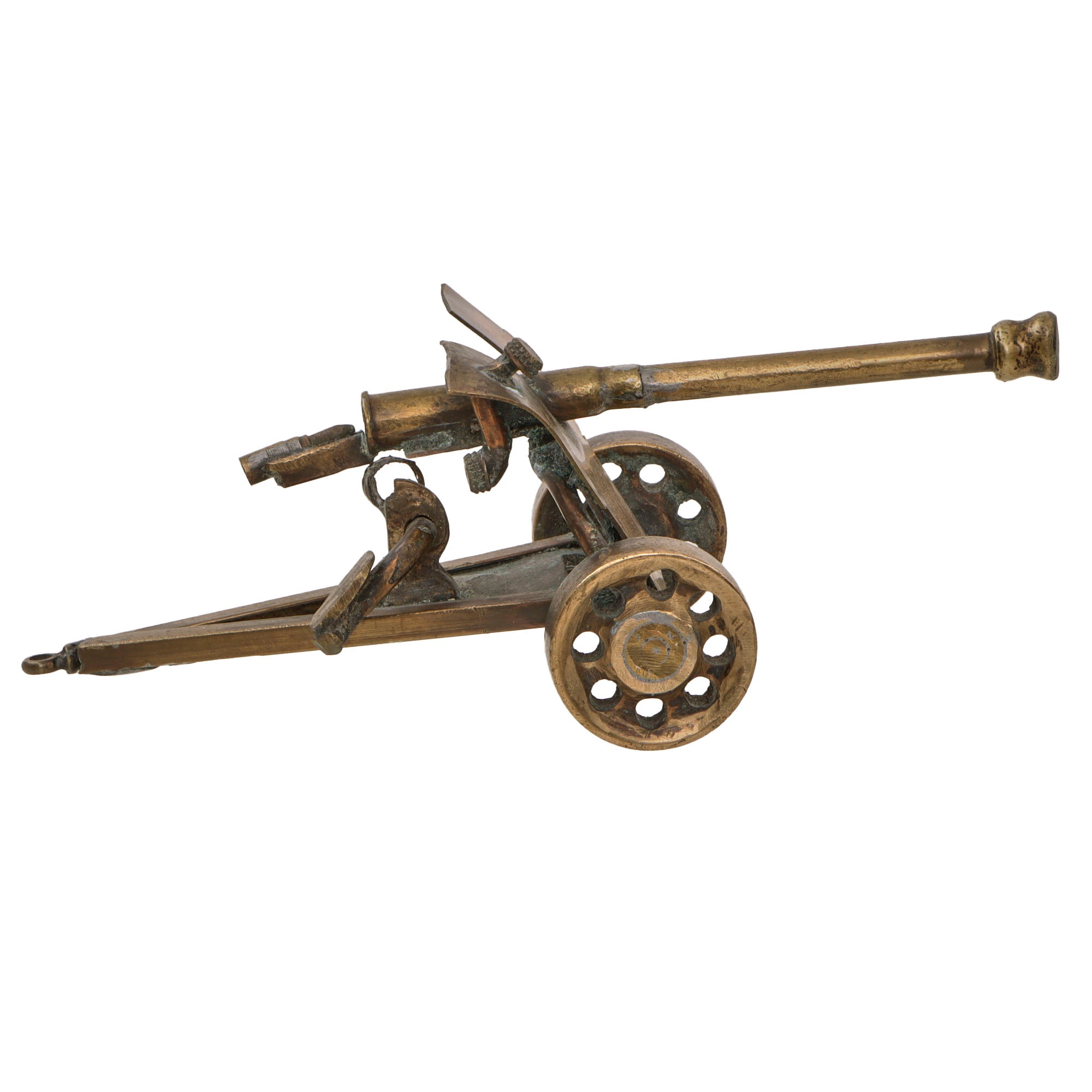 Original German WWII Trench Art PaK40 Anti-Tank Gun with Breech
