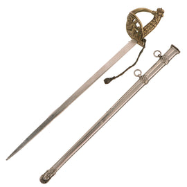 Original Imperial German Late 19th Century Miniature Kaiser Honor Sword with Saint George Guard, Scabbard and Sword Knot