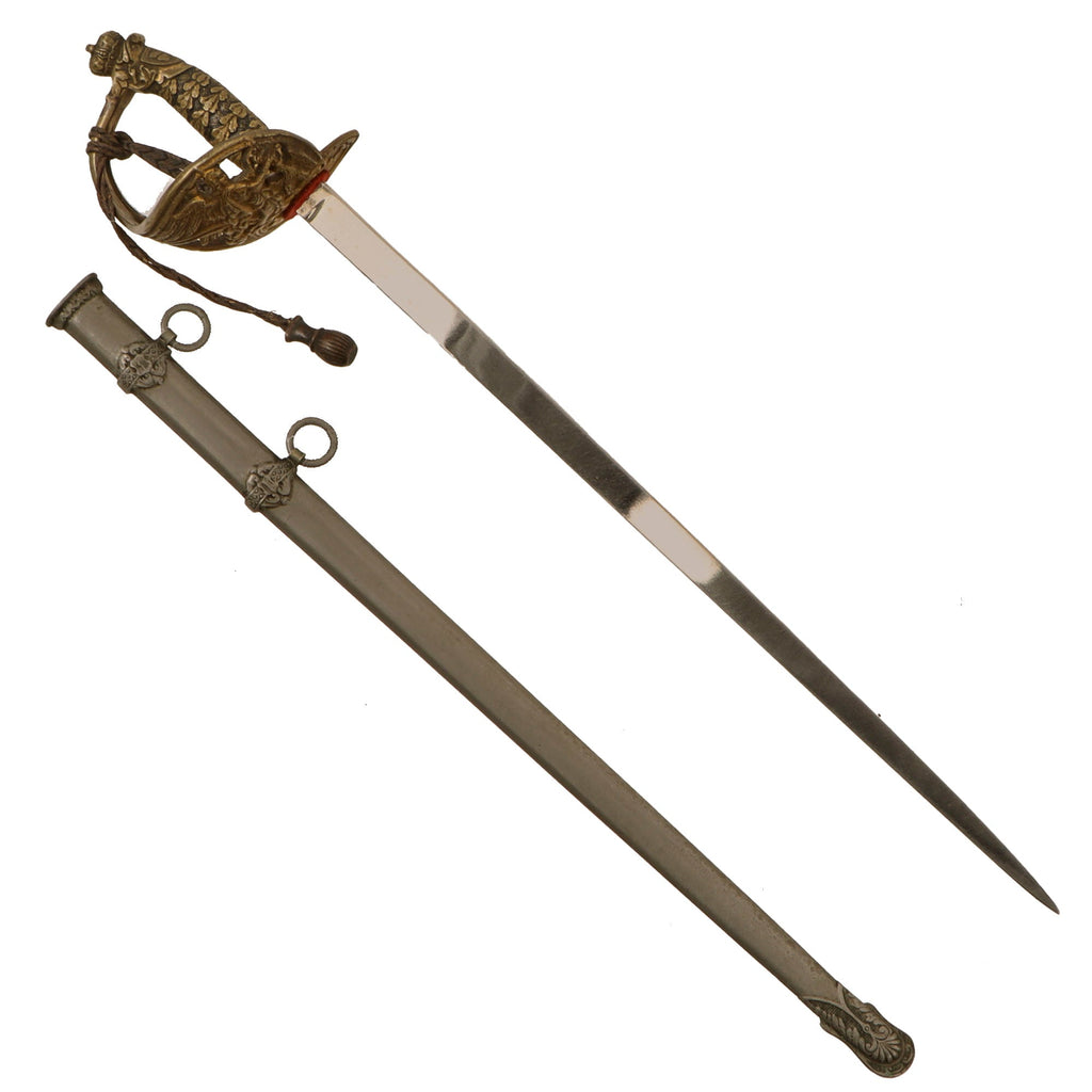Original Imperial German 19th Century Miniature M1889 Prussian Infantry Officer Kaiser Honor Sword with Scabbard & Sword Knot - Salesman’s Sample Original Items