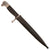 Original German WWII Era Miniature Heer Nickel Plated 98k Bayonet Knife with Scabbard by Stoeker Original Items