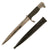 Original German WWII Era Miniature Heer Nickel Plated 98k Bayonet Knife with Scabbard Original Items