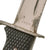 Original German WWII Era Miniature Heer Nickel Plated 98k Bayonet Knife with Scabbard Original Items