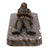 Original German Pre-WWII Bronze Statue of Reichswehr Signalman Laid Down with Field Phone on Marble Base Original Items