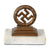 Original German WWII NSDAP Cast Metal Insignia on White Marble Base Original Items