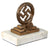 Original German WWII NSDAP Cast Metal Insignia on White Marble Base Original Items