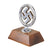 Original German WWII NSDAP Nickel Plated Brass Insignia on Wooden Base Original Items