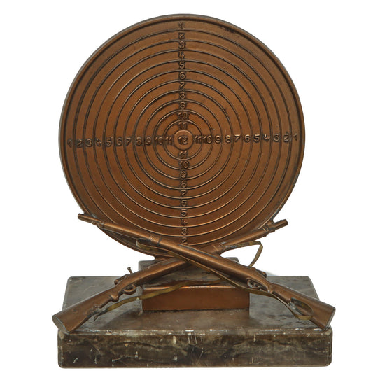 Original German WWI Era Shooting Association Pole Top Finial on Wooden Base Original Items