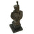 Original Imperial German WWI Era Bust of Kaiser Wilhelm II in Death’s Head Hussar Uniform on Wooden Base - 12¾” Tall Original Items