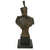 Original Imperial German WWI Era Bust of Kaiser Wilhelm II in Death’s Head Hussar Uniform on Wooden Base - 12¾” Tall Original Items
