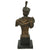 Original Imperial German WWI Era Bust of Kaiser Wilhelm II in Death’s Head Hussar Uniform on Wooden Base - 12¾” Tall Original Items