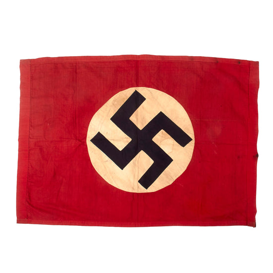 Original German WWII NSDAP Double Sided National Political Flag - 26" x 35" Original Items
