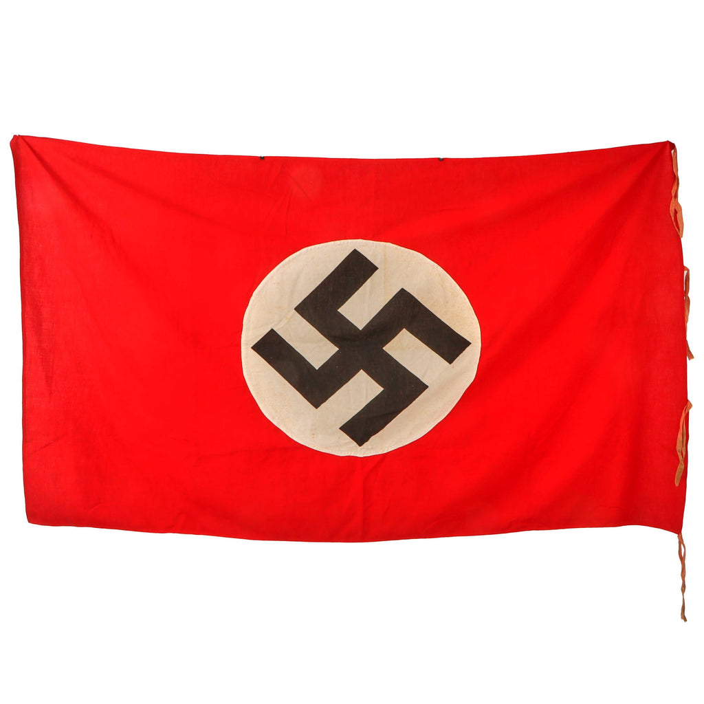 Original German WWII Italian Made NSDAP National Political Banner Flag marked to City of Naples - 39" x 64" Original Items