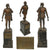 Original German Post-WWI Marching Soldier Bronze Statue on Marble Base with Dedication to Oberleutnant Mantke, 7th (Preuss) Infantry - 13” Tall Original Items