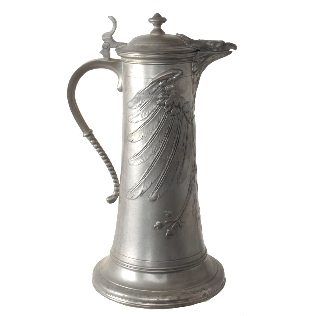 Original Imperial German WWI Large Imperial Eagle Pewter Water Carafe by Kayserzinn Original Items