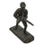 Original Danish WWII Era Bronze Statue of Soldier with Madsen Machine Gun by Brødr Grage Broncestøberi Original Items