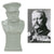 Original Imperial German WWI Porcelain Bust of Paul von Hindenburg - Marked Fraureuth Original Items