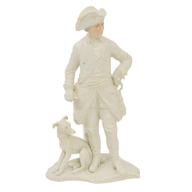Original German Pre-WWII Era Porcelain Frederick the Great Statue by Ens-Porzellan of Volkstedt - Broken Cane & Sword - 9 3/4” Tall