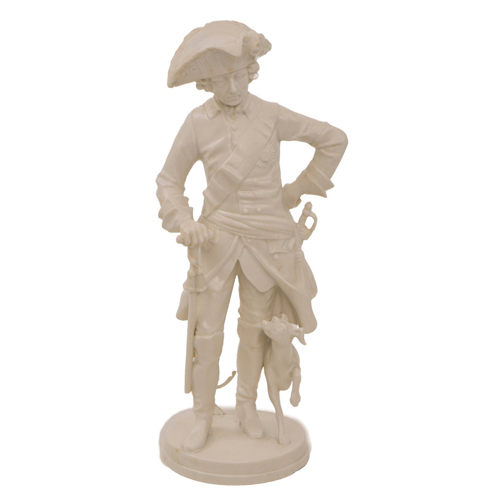 Original German Pre-WWII Era Porcelain Frederick the Great Statue by Hutschenreuther of Selb, Bavaria - Broken Cane - 11” Tall Original Items