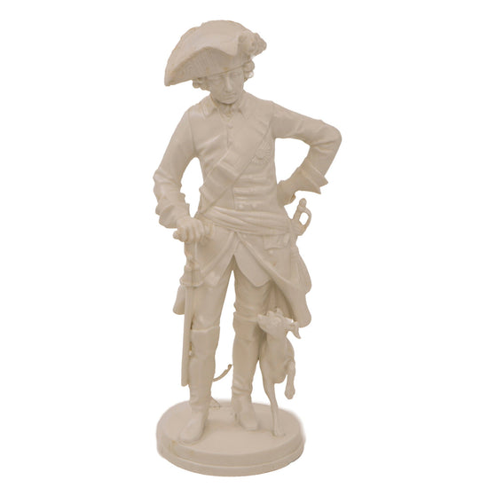 Original German Pre-WWII Era Porcelain Frederick the Great Statue by Hutschenreuther of Selb, Bavaria - Broken Cane - 11” Tall Original Items